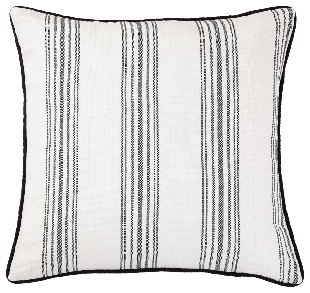 Hi End Accent Blackberry Euro Sham With Piping, 27x27 Black