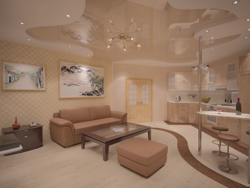 интерьер гостиной-студии