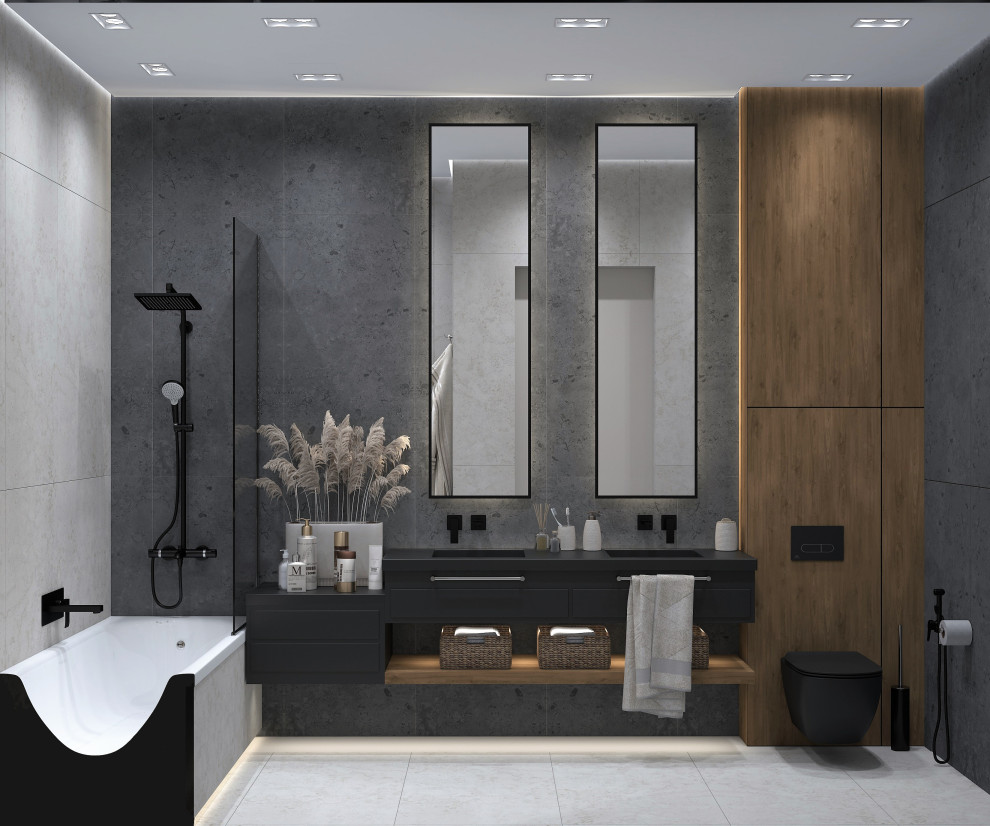 Квартира для современной семейной пары. Санузел