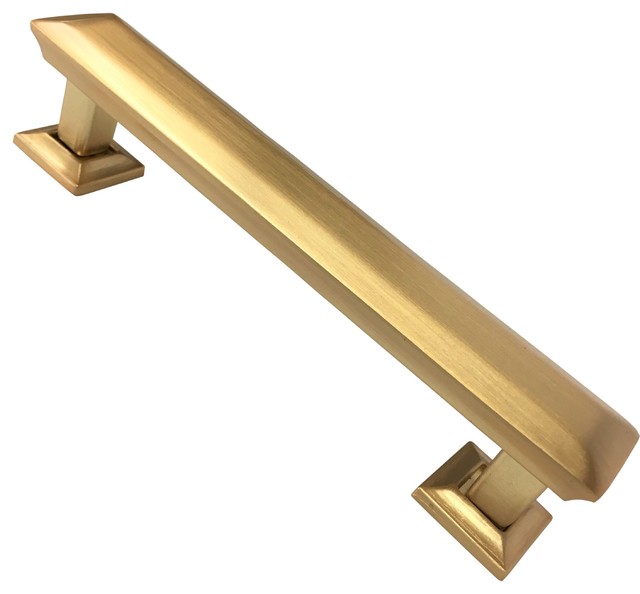 Southern Hills Satin Gold Drawer Pulls, 4" Hole Spacing, 5 Pack
