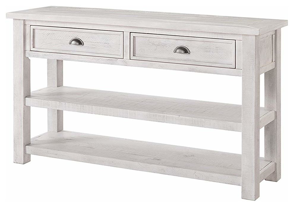 Monterey Solid Wood Sofa Console Table, White