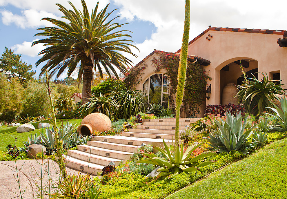 Photo of a mediterranean partial sun garden in Los Angeles.