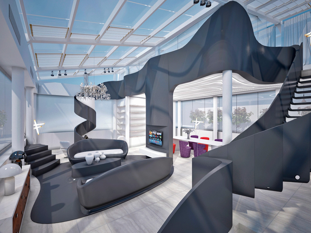 Проект 79 - Интерьер двухуровневой квартиры (13 вариант)