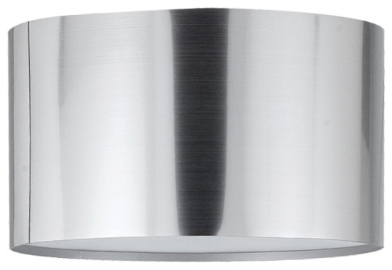 Drum Vacuum Plated Pvc Shade Chrome Finish Brushed Steel Lamp Drum Vacuum Plated Pvc Shade Chrome Finish Brushed Steel