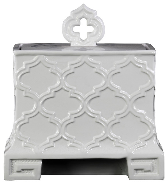 Quatrefoil Ceramic Jar Mediterranean Decorative Jars And Urns by