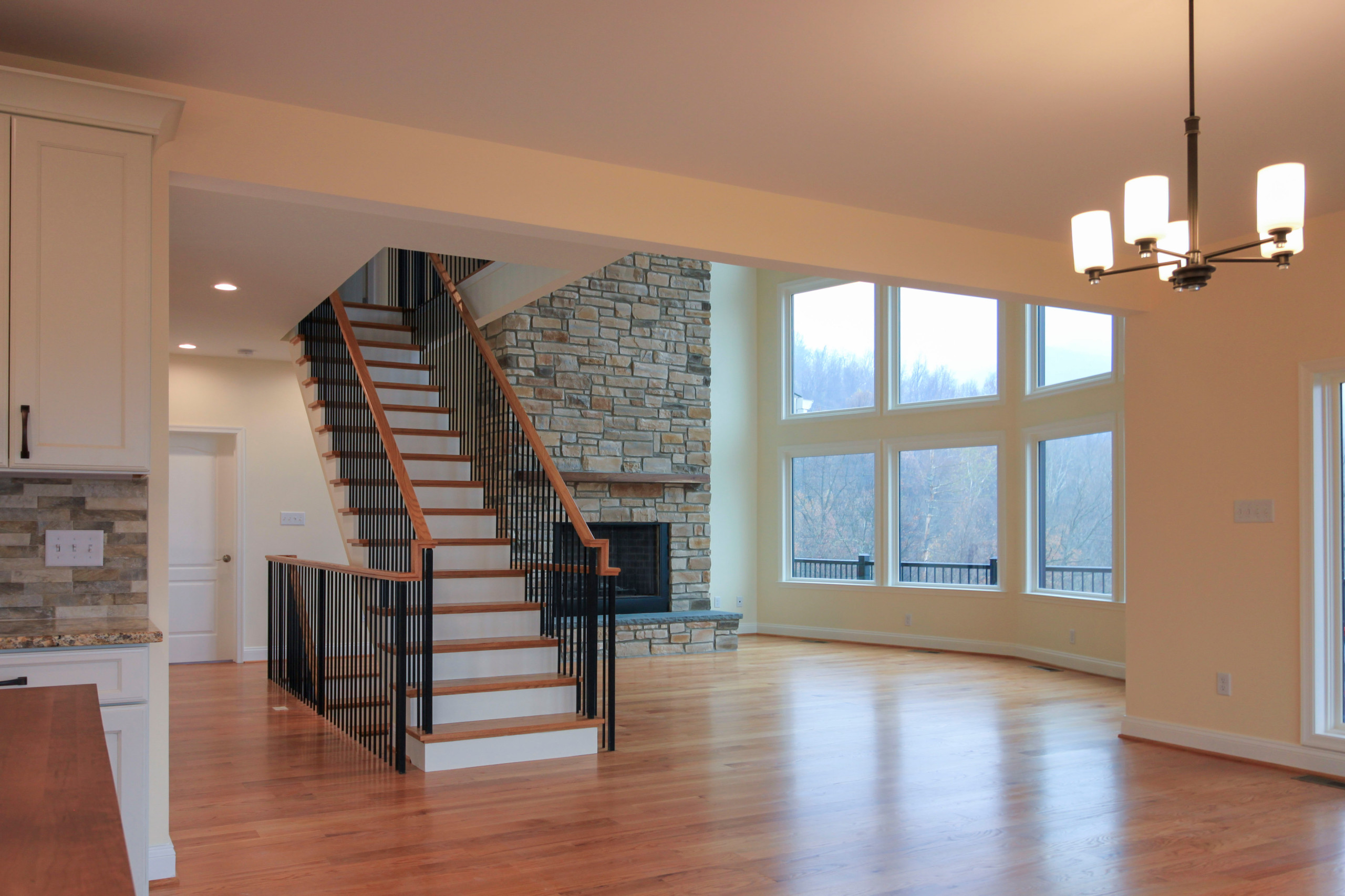 97_Airy Straight-Floating Staircase in Transitional-Mountain Home, Luray, VA 228