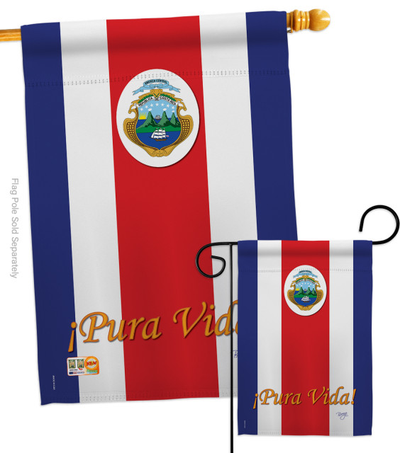 Costa Rica Flags of the World Nationality Flags Set Modern Flags And Flagpoles by Breeze