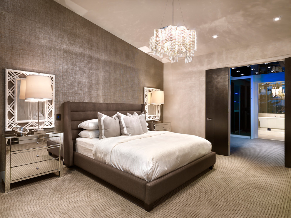 Example of a trendy bedroom design in Calgary