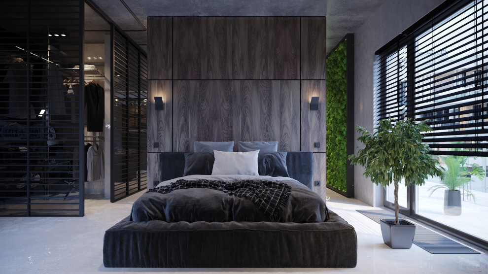 Интерьер квартиры в индустриальном стиле для холостяка