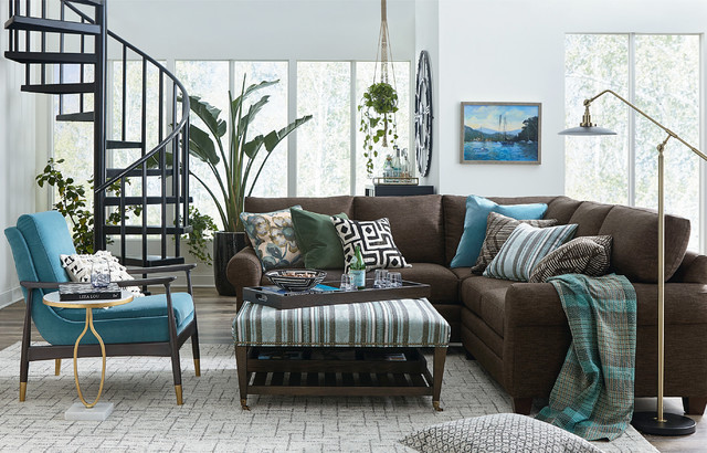 CU.2 L-Shaped Sectional nyklassisk-vardagsrum