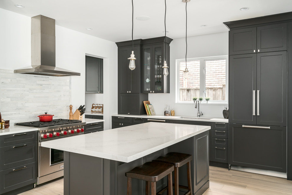 Mid-sized transitional kitchen photo in Vancouver