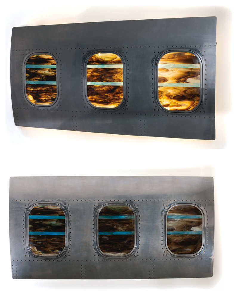 Inspired By Concorde. Aeroplane Fuselage Fused Glass Art