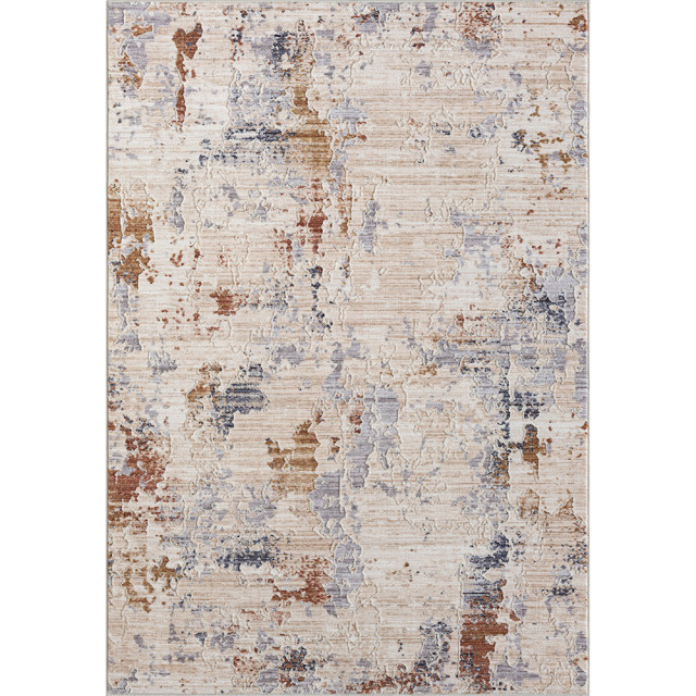 Alistaire Ivory/Multi Abstract Modern, Rust/Ivory/Multi, 7'9" X 9'9"