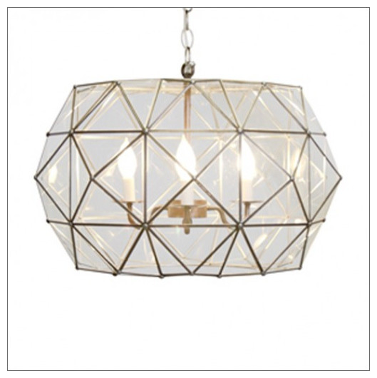 Worlds Away Rozz Clear Glass With Antique Brass Pendant Lighting By Matthew Izzo Houzz - Worlds Away Star Pendant