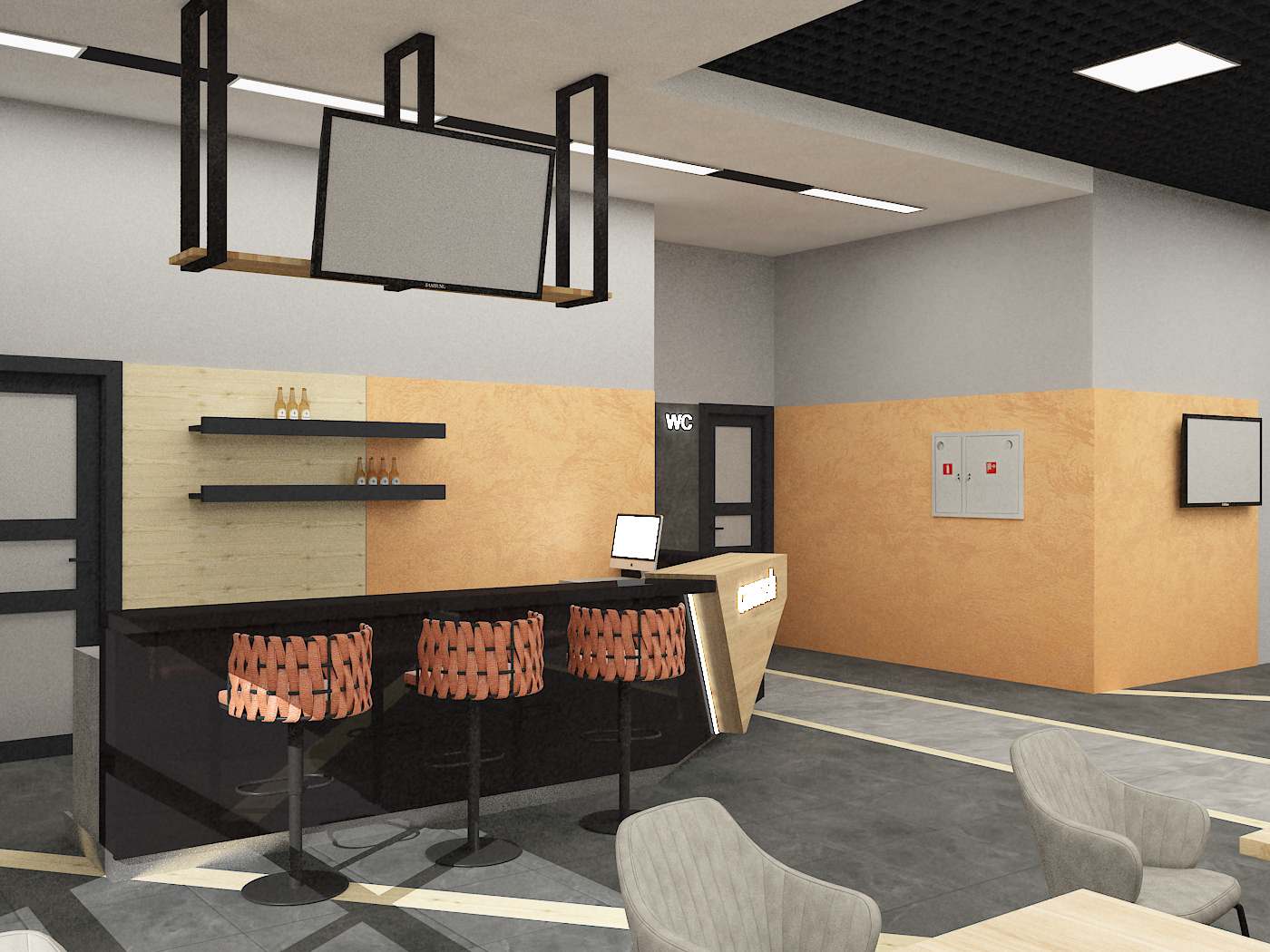 Проект кафе автомойки