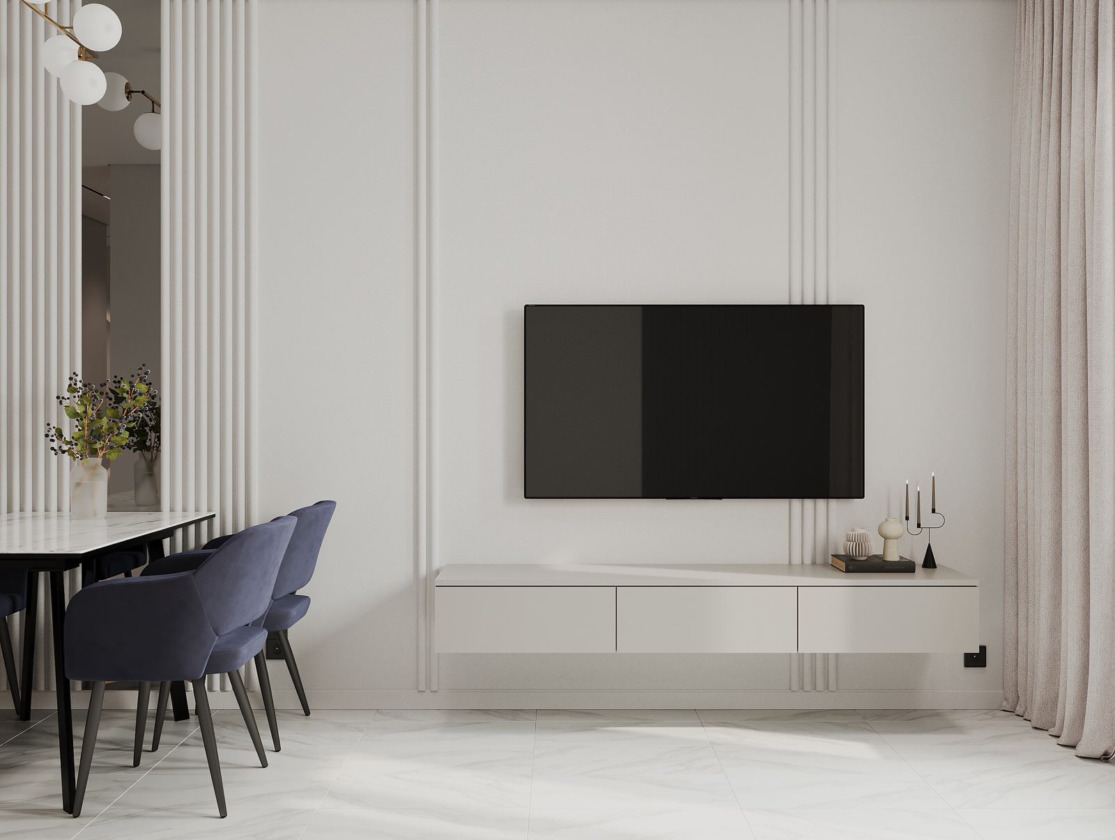 Кухня гостиная для динамичной семьи