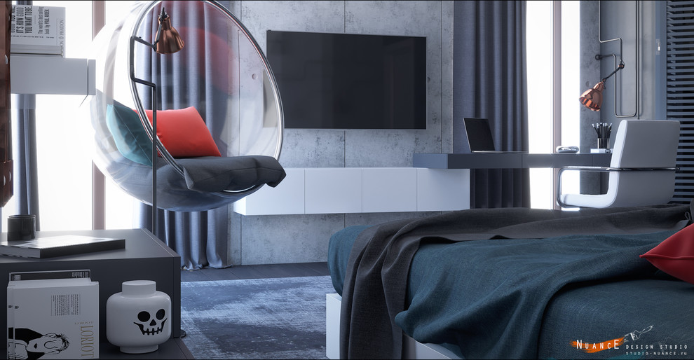 Комната для молодой девушки. Простота линий и форм