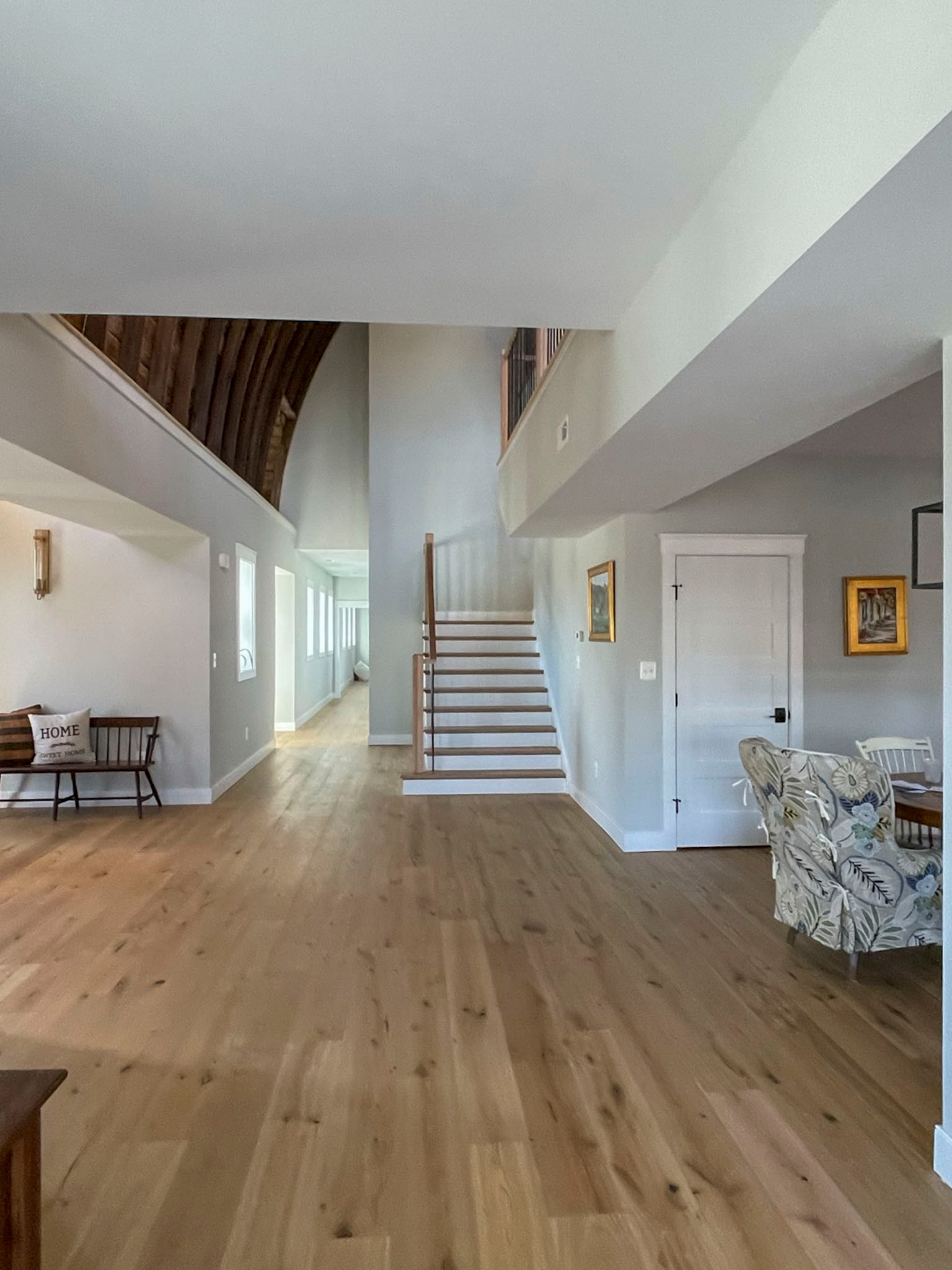 102_Straight-Freestanding Stairs/Landing in Barn Style Home, Leesburg VA 20175
