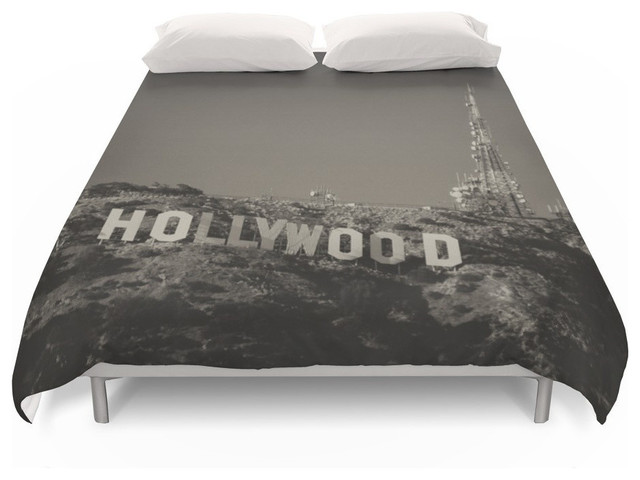 Vintage Hollywood Sign Duvet Cover Contemporary Duvet Covers