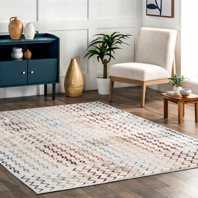 nuLOOM Roma Machine Washable Tribal Area Rug Contemporary Area Rugs