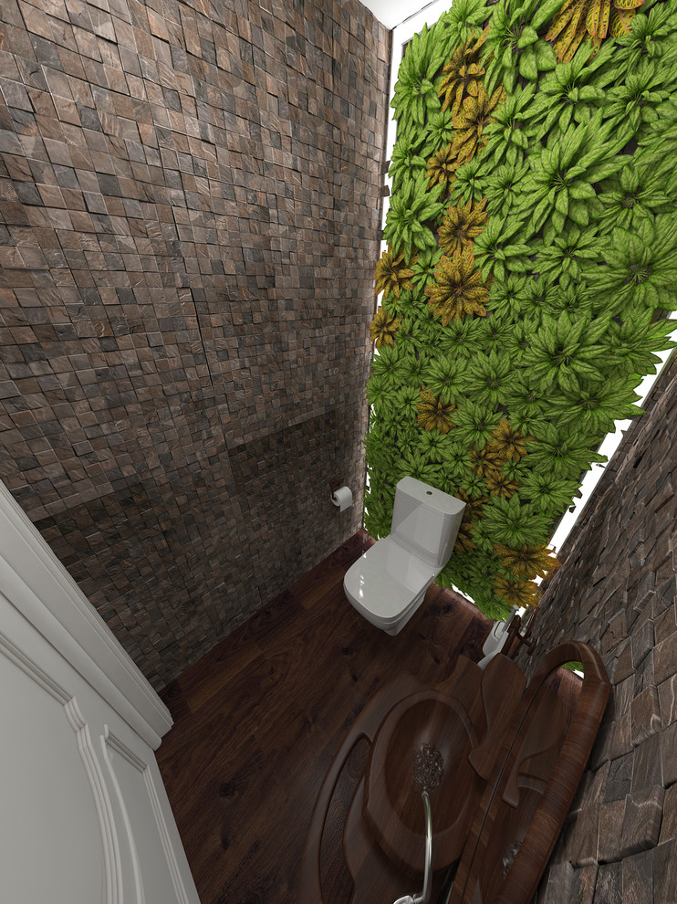 Концепция дизайн-проекта санузла - это полное погружение в природную стихию и вм