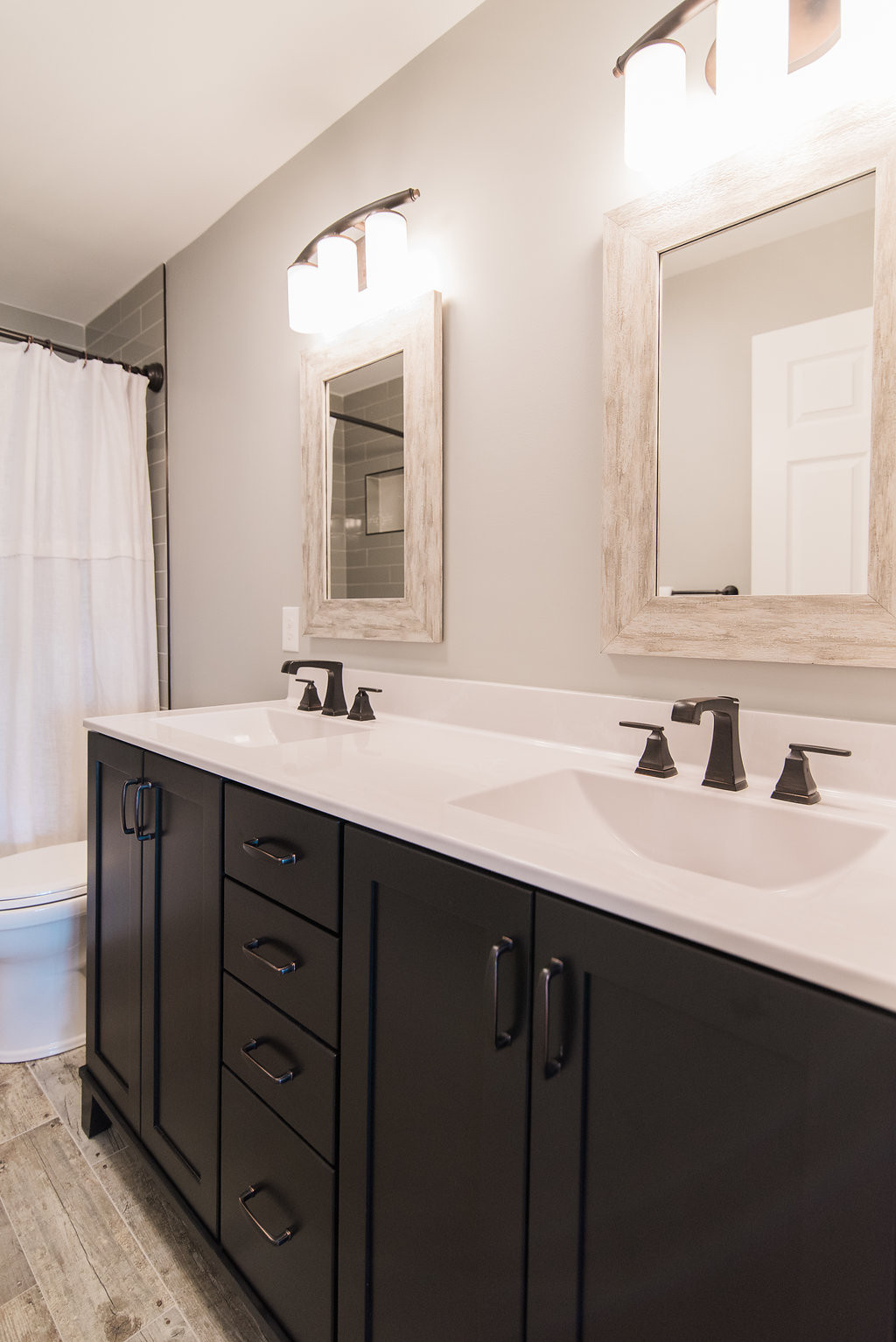 Bel Air, Rustic Hall Bathroom