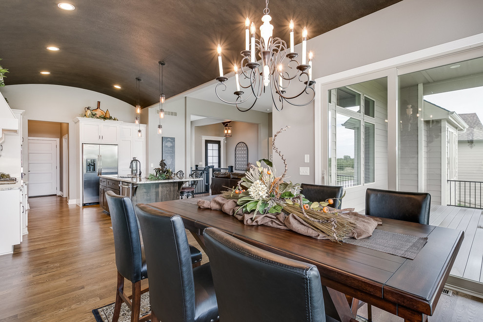 Inspiration for a transitional dining room in Wichita.