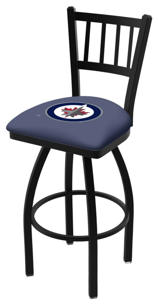 Holland L018 Winnipeg Jets 25" Swivel Counter Stool Black
