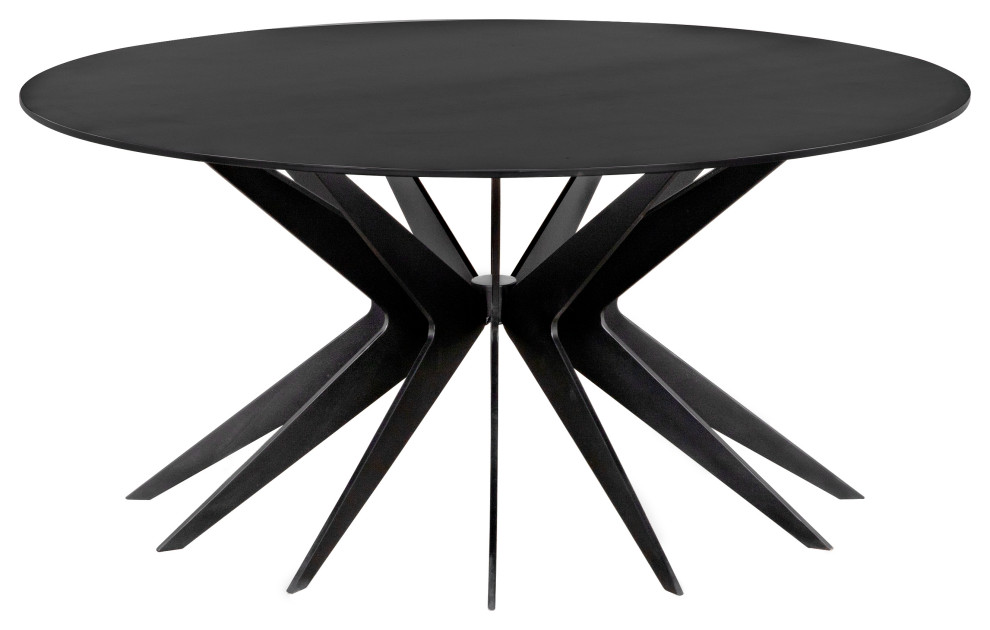 Spider Coffee Table, Black Metal Industrial Coffee Tables by Noir