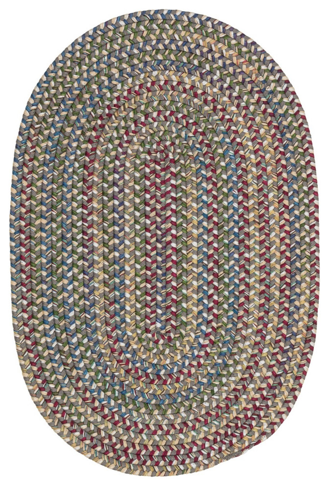Colonial Mills Worley Oval Braided Rug, 8X11 Contemporary Area Rugs