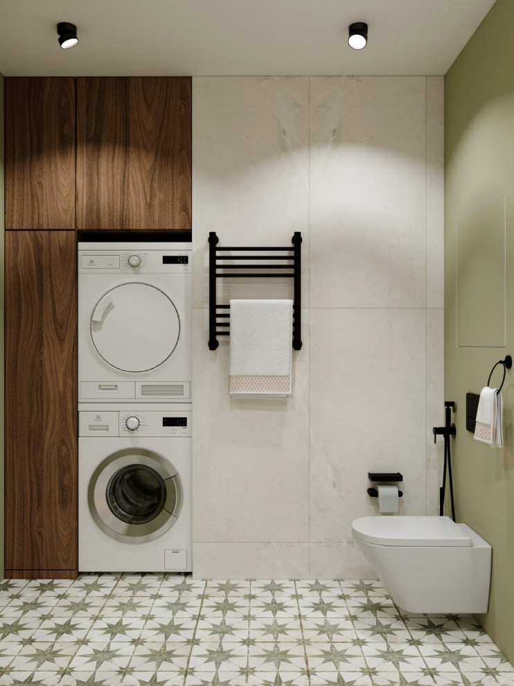 Ванная в ЖК "Нахабино" в скандинавском стиле