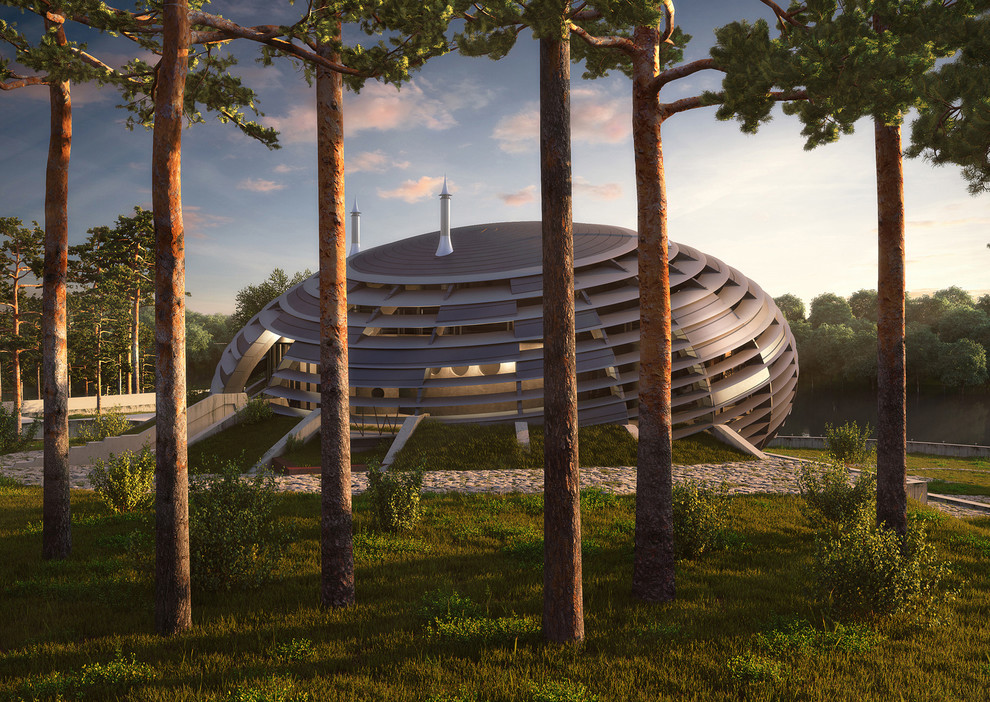 Дом-НЛО на берегу озера Селигер