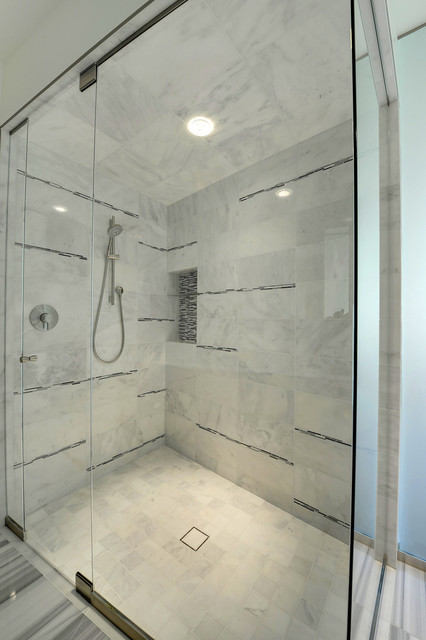 Sunlit Lower Level contemporary-bathroom