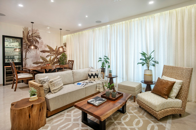 A White & Light Home exotisk-vardagsrum
