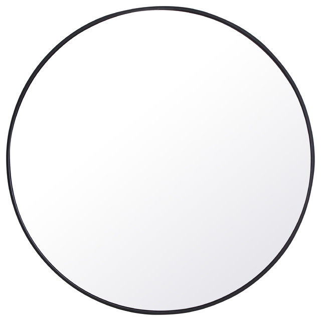 42 Round Metal Frame Mirror Contemporary Wall Mirrors By 42 Round Metal Frame Mirror Contemporary Wall Mirrors By Elegant Furniture Lighting