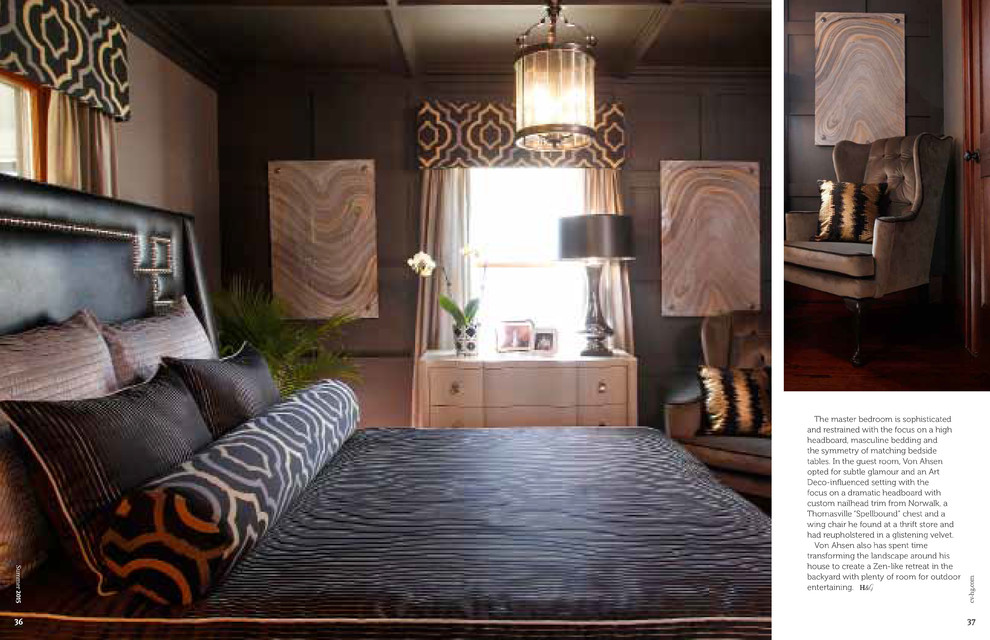 Example of a transitional bedroom design in Cedar Rapids