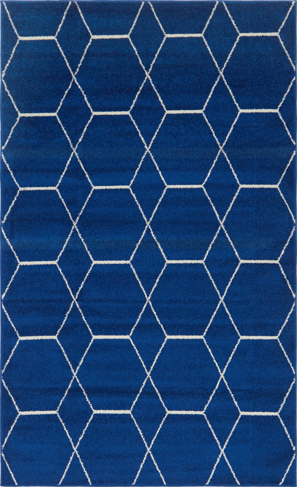 Unique Loom Geometric Trellis Frieze Rug, 60 x 96 Contemporary Area
