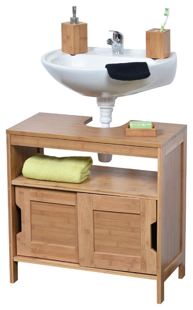 Freestanding Non Pedestal Under Sink Vanity Cabinet Bath Storage Wood Mahe Transitional Bathroom Vanities And Consoles By Evideco Houzz - Bathroom Under Sink Storage Wooden Cabinet