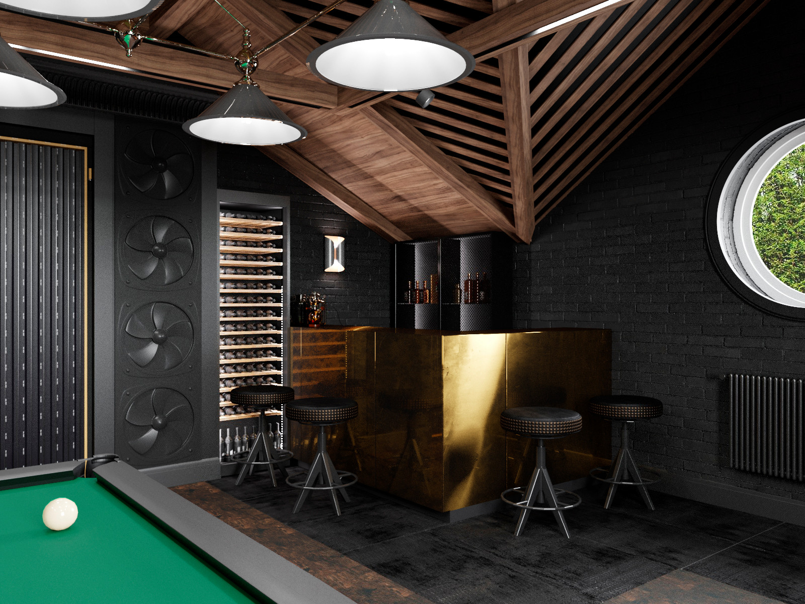 Бильярдная на чердаке