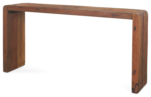 Estelle Rustic Brown Reclaimed Wood Console Table