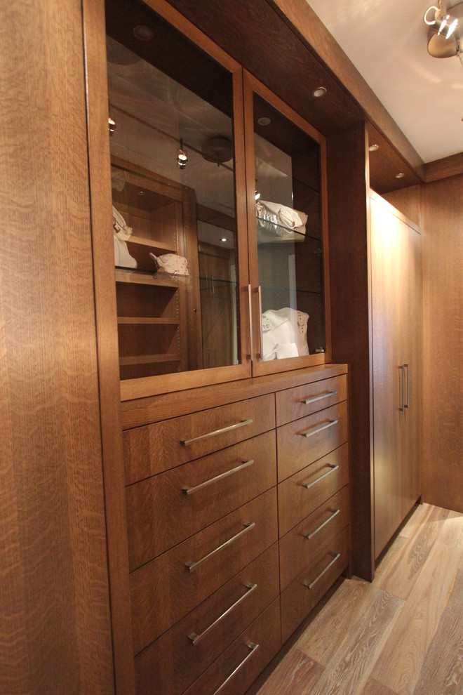 Inspiration for a contemporary storage and wardrobe in Edmonton.