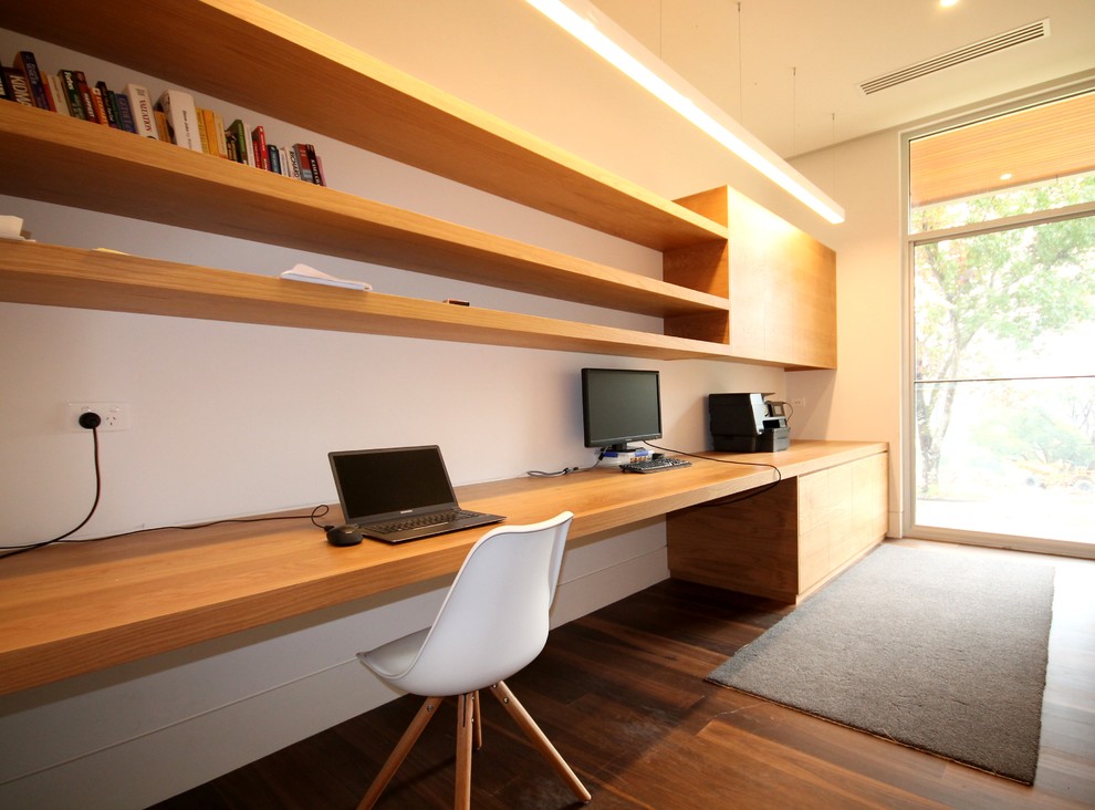 Photo of a scandinavian home office in Adelaide.