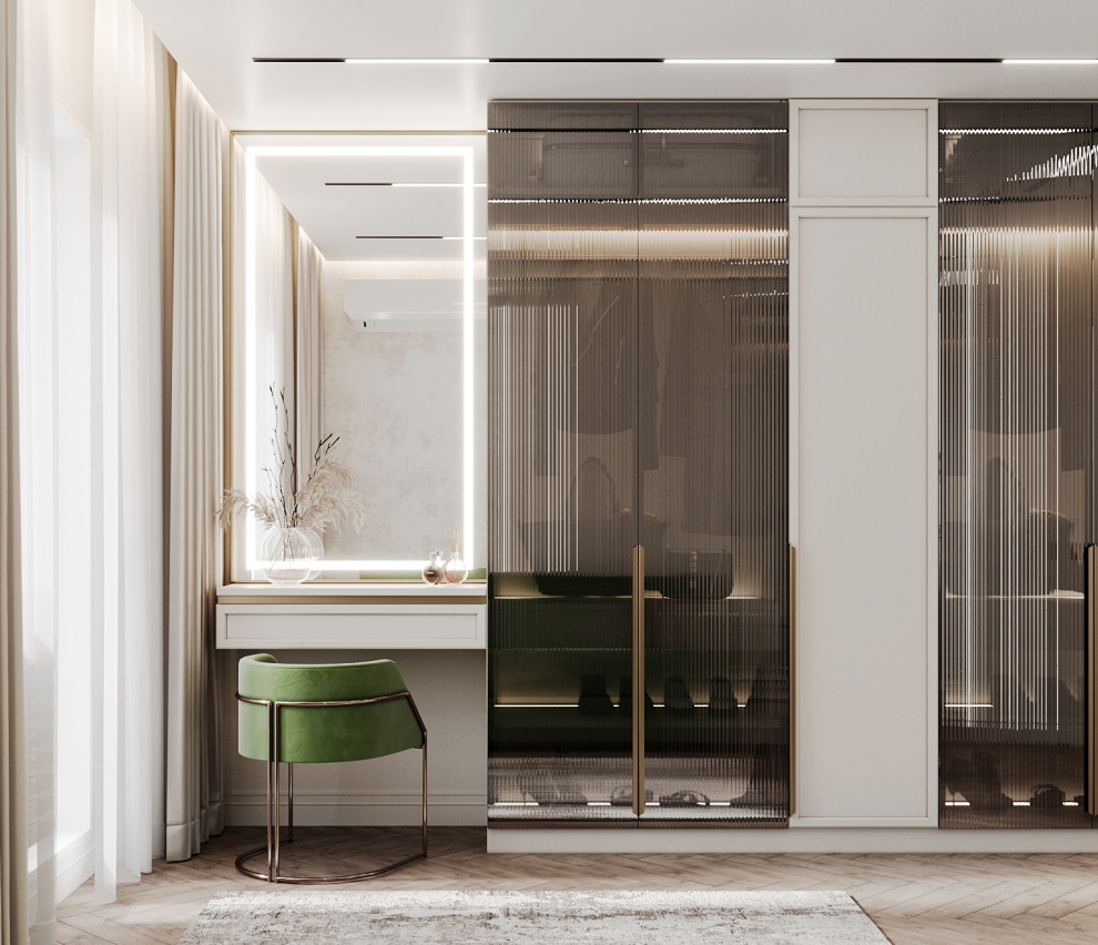 Гардеробная комната. Современный стиль.