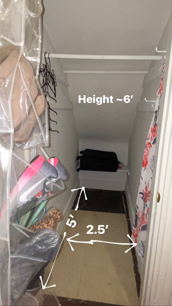 How to organize deep and narrow closet