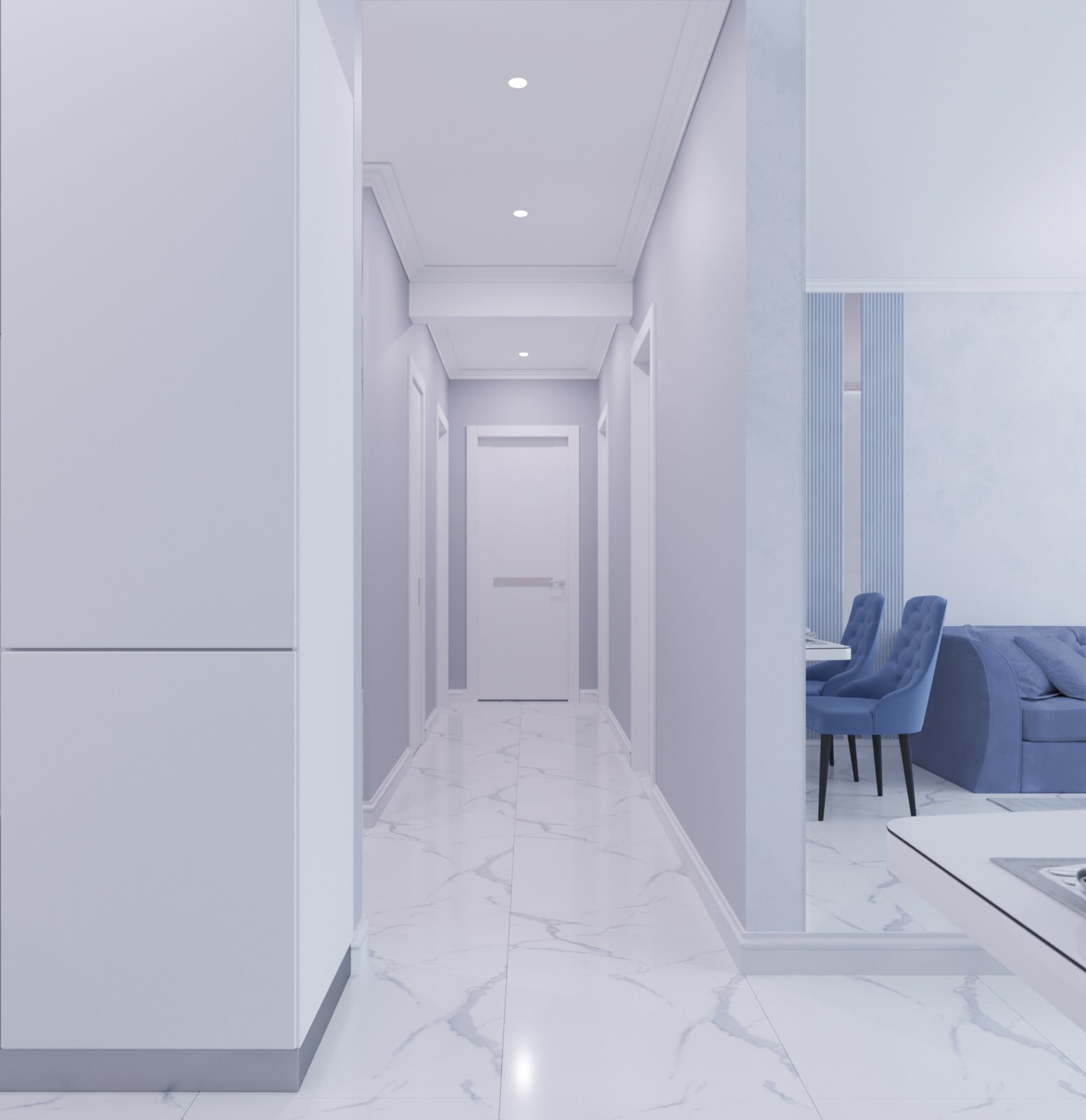 Дизайн-проект 4-х комнатной квартиры 92 м2  ЖК Новые Горизонты