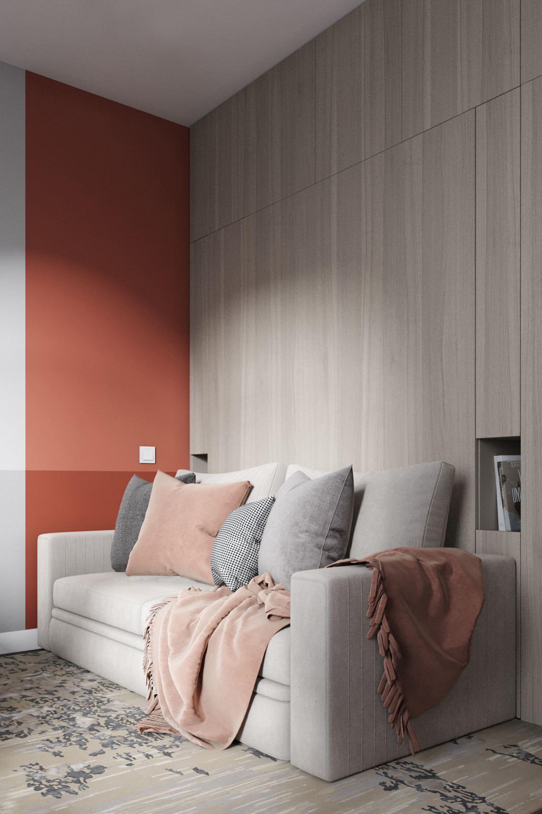 ЖК Серебряный парк, современный интерьер с элементами Эко-стиля