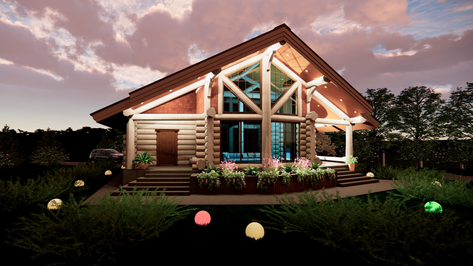 Жилой дом 124 кв.м из бревна ручной рубки