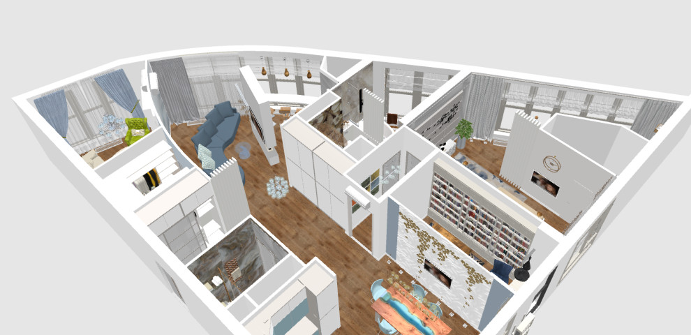 Новогорская Ривьера: квартира свободной планировки для супругов