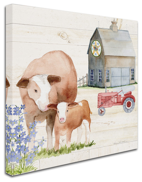 Kathleen Parr McKenna 'Life on the Farm I' Canvas Art, 35"x35 ...