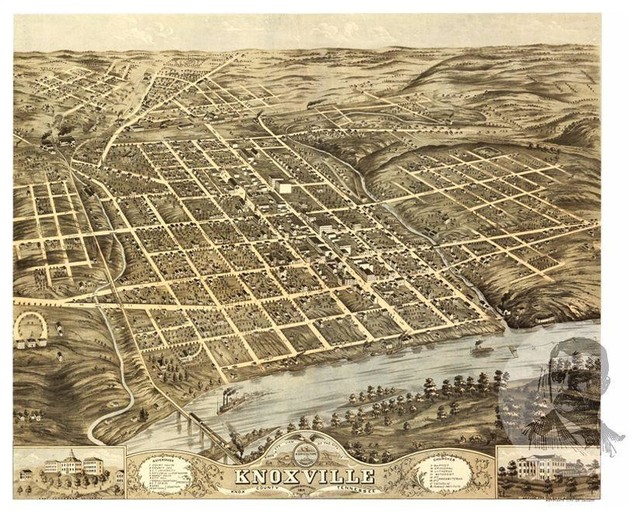 Giclée Art & Collectibles Knoxville Knoxville Map Poster Knoxville City Map Knoxville Print